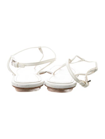 Prada Leather T-Strap Sandals