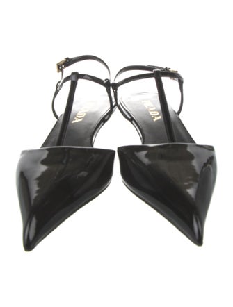 Prada Patent Leather Slingback Pumps