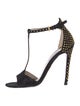 Prada Suede Studded Accents T-Strap Sandals