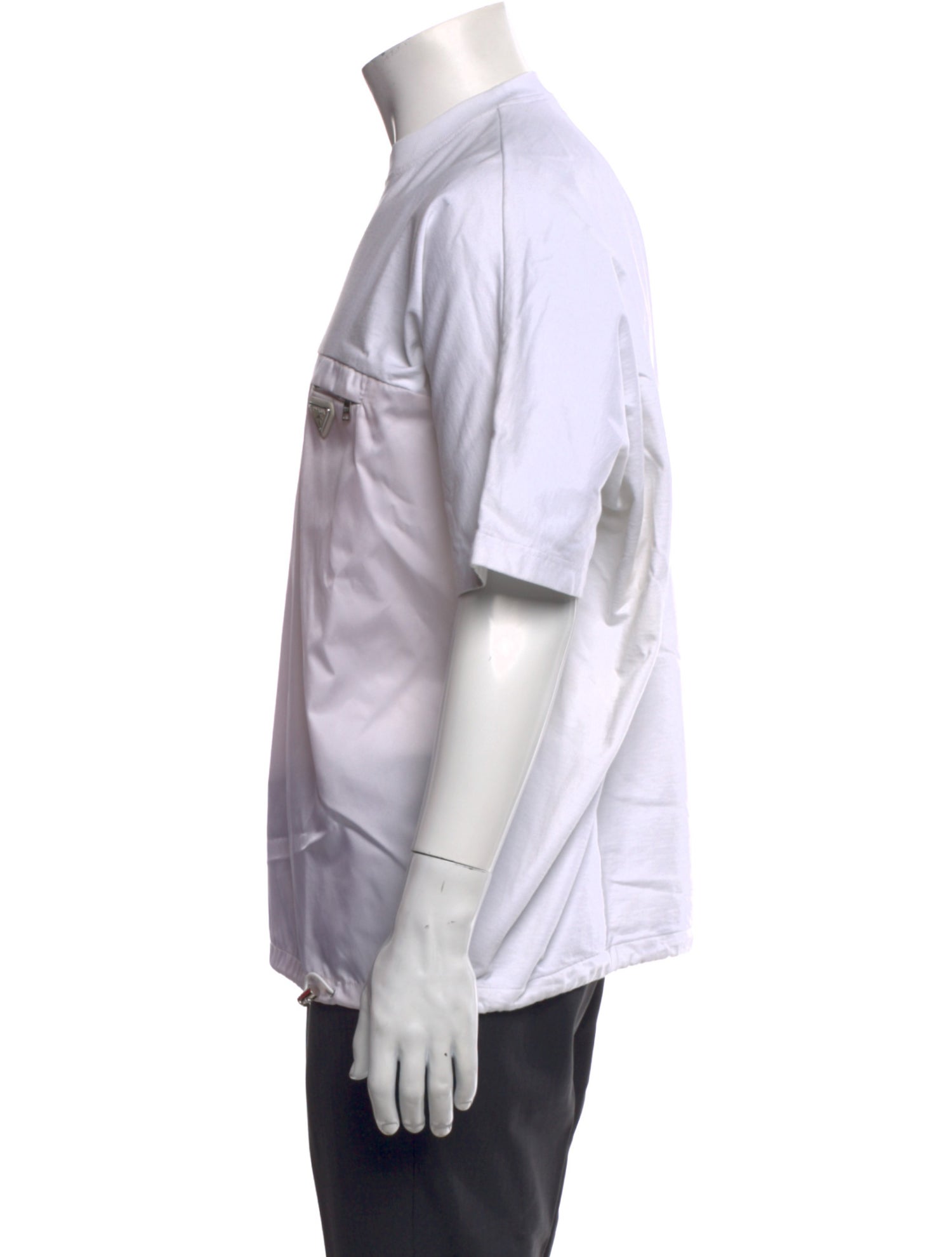 Prada 2021 Enameled Metal Triangle T-Shirt