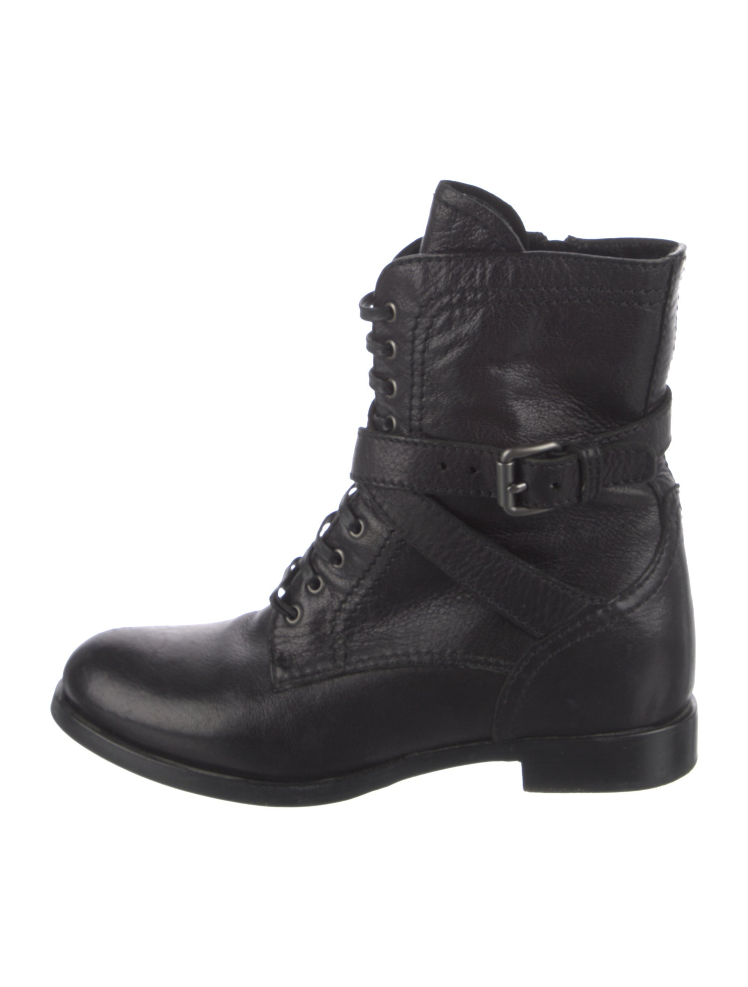 Prada Leather Combat Boots
