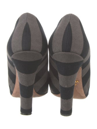 Prada Canvas Printed Pumps