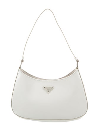 Prada Enameled Metal Triangle Cleo
