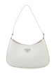 Prada Enameled Metal Triangle Cleo