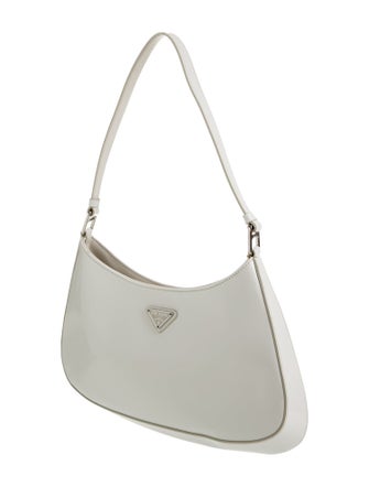 Prada Enameled Metal Triangle Cleo