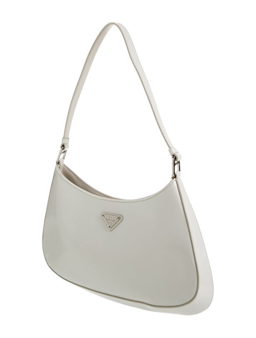 Prada Enameled Metal Triangle Cleo