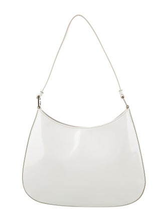Prada Enameled Metal Triangle Cleo