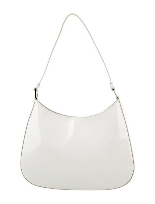 Prada Enameled Metal Triangle Cleo