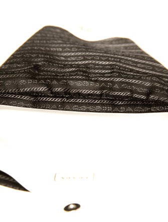 Prada Enameled Metal Triangle Cleo