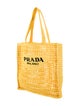 Prada Raffia Grass Logo Tote