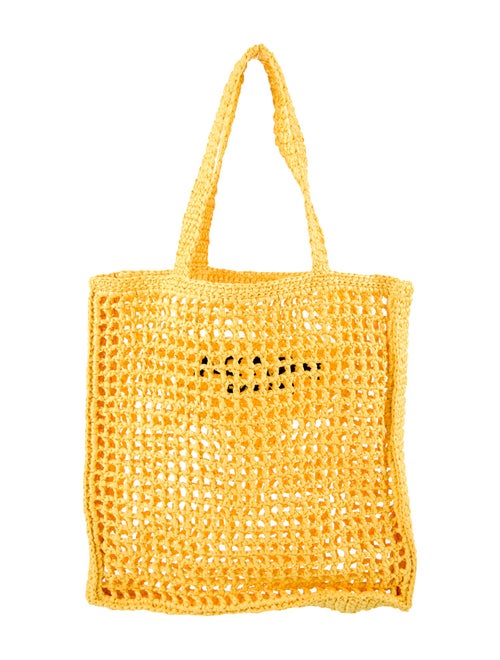 Prada Raffia Grass Logo Tote