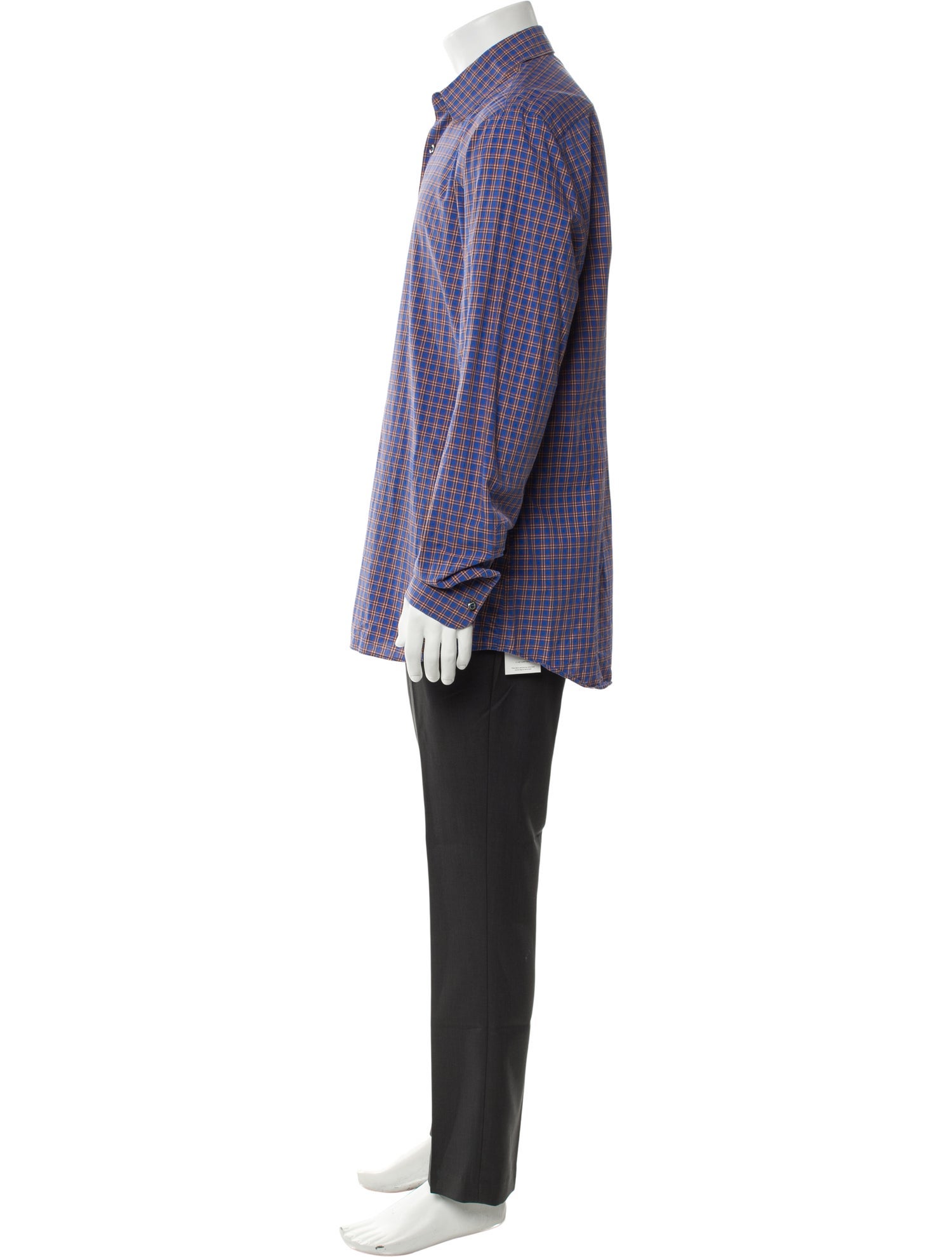 Prada 2015 Plaid Print Dress Shirt