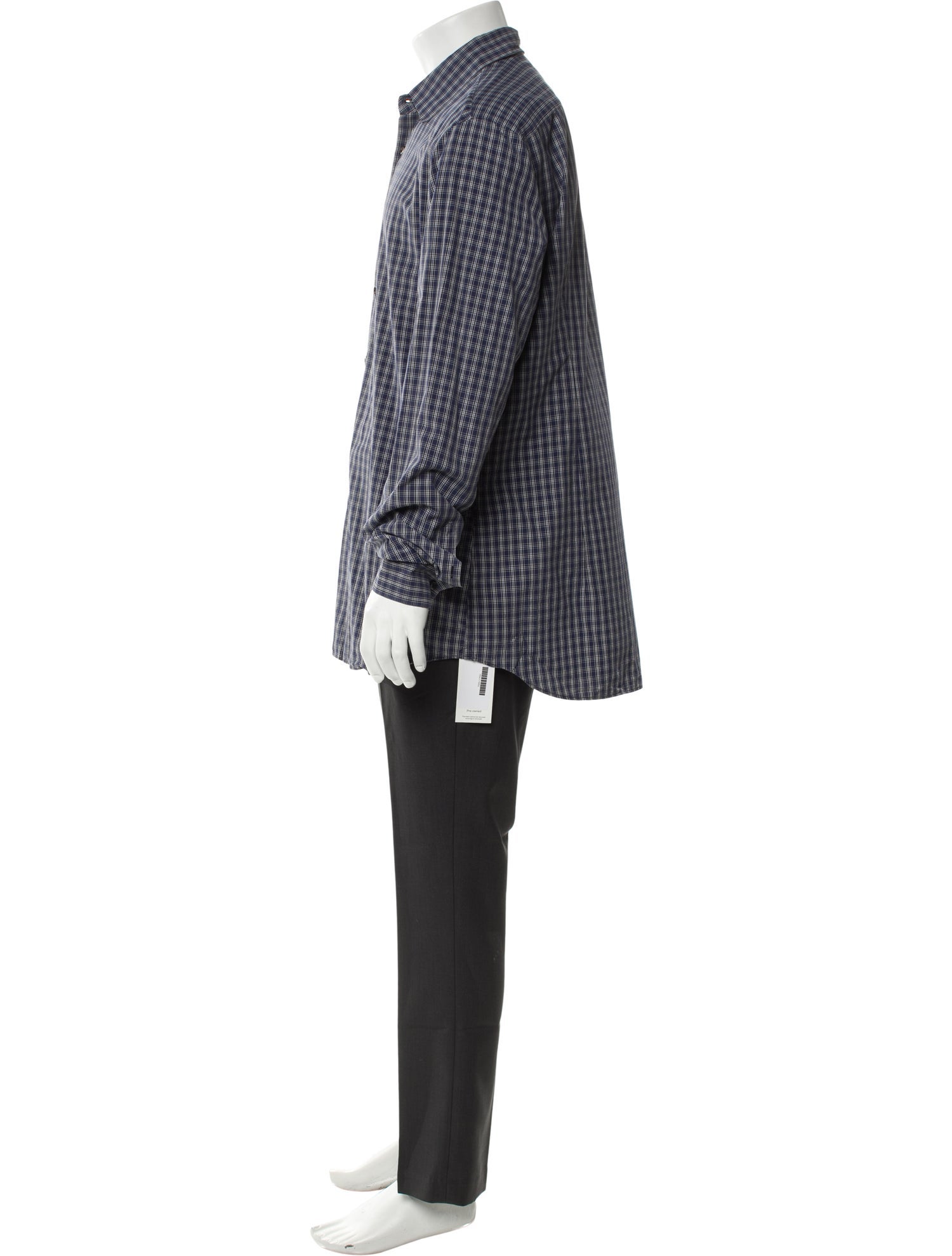 Prada Late 2000's - Early 2010's Plaid Print Shirt