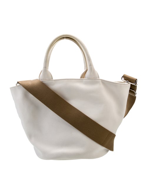 Prada Enameled Metal Triangle Tote