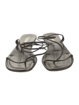 Prada Patent Leather T-Strap Sandals