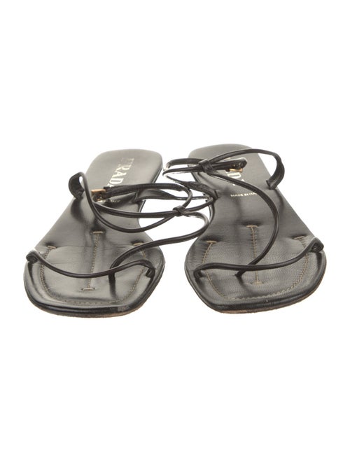 Prada Patent Leather T-Strap Sandals