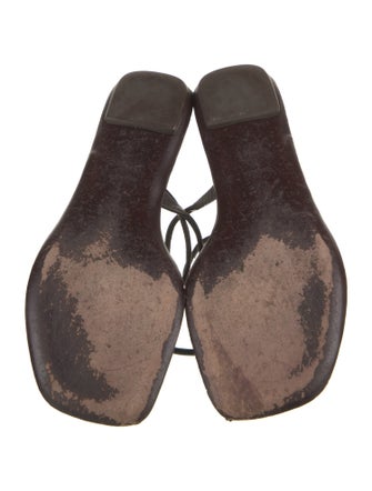 Prada Patent Leather T-Strap Sandals