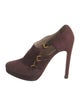 Prada Suede Cutout Accent Pumps