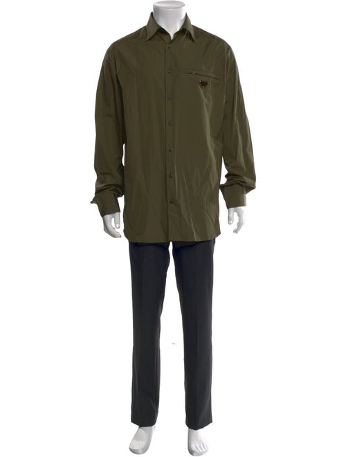 Prada 2023 Enameled Metal Triangle Shirt