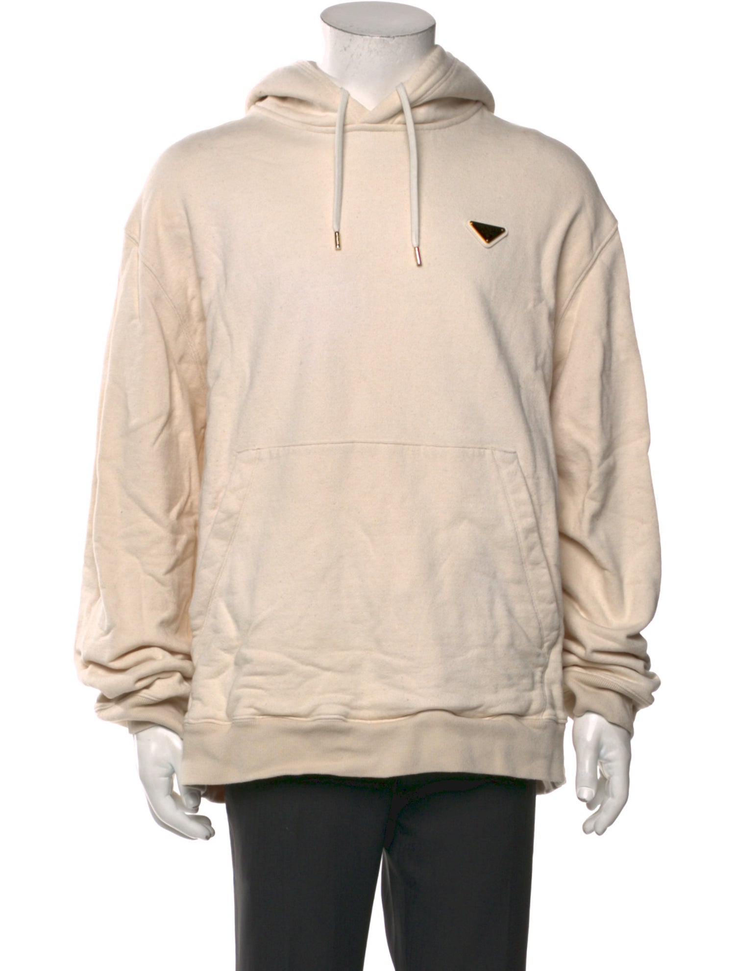 Prada 2024 Enameled Metal Triangle Hoodie