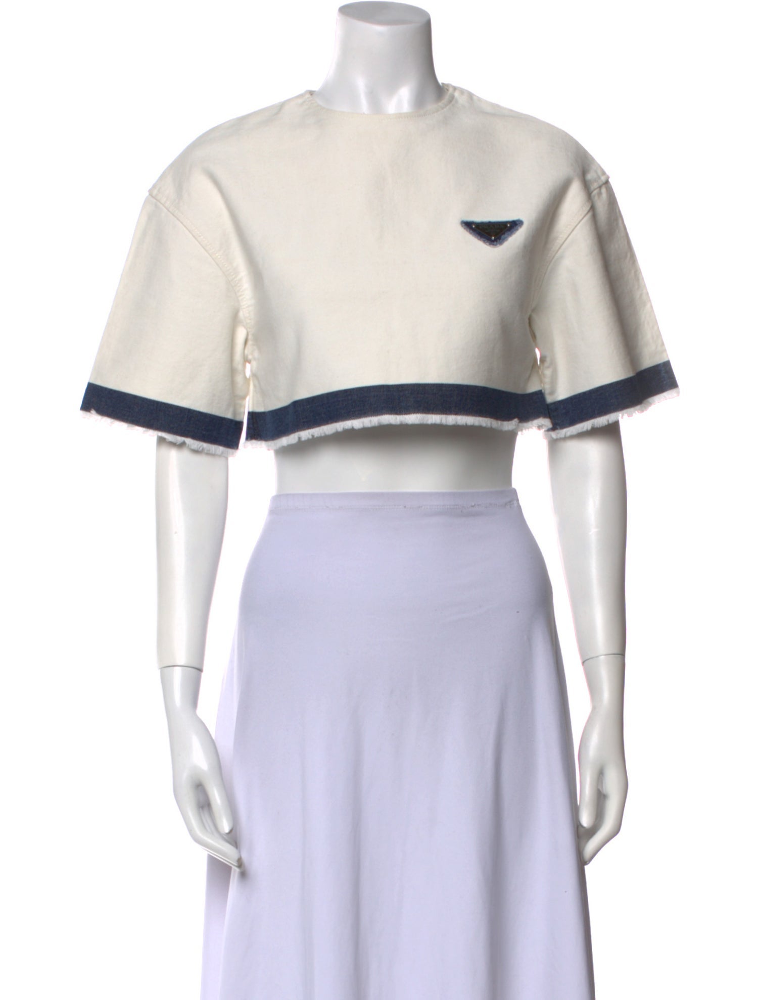 Prada 2022 Crew Neck Crop Top