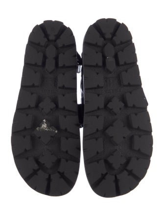 Prada Patent Leather Printed Slingback Sandals