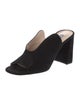 Prada Suede Cutout Accent Mules