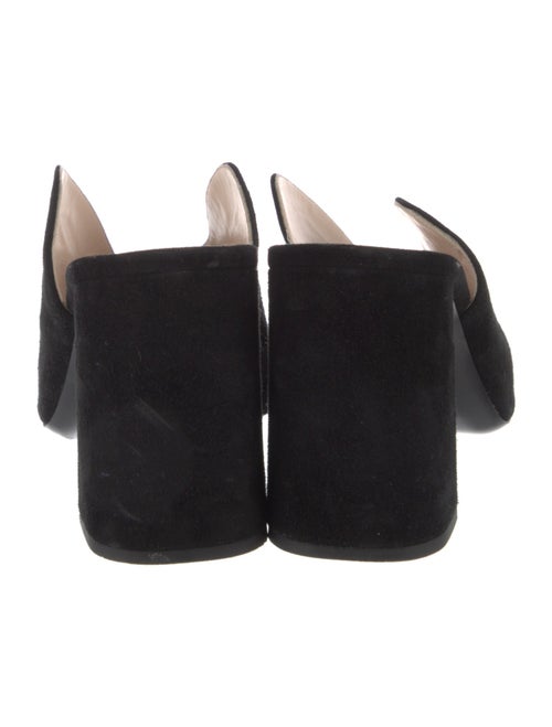 Prada Suede Cutout Accent Mules