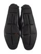 Prada Enameled Metal Triangle Patent Leather Loafers