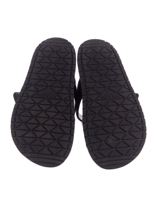 Prada Embossed Leather Animal Print Slides