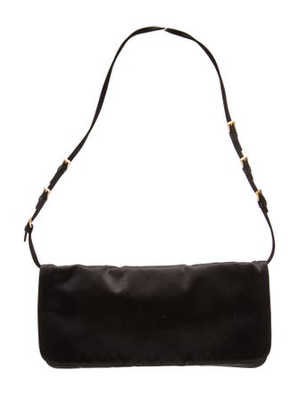 Prada Enameled Metal Triangle Shoulder Bag