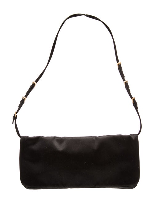 Prada Enameled Metal Triangle Shoulder Bag