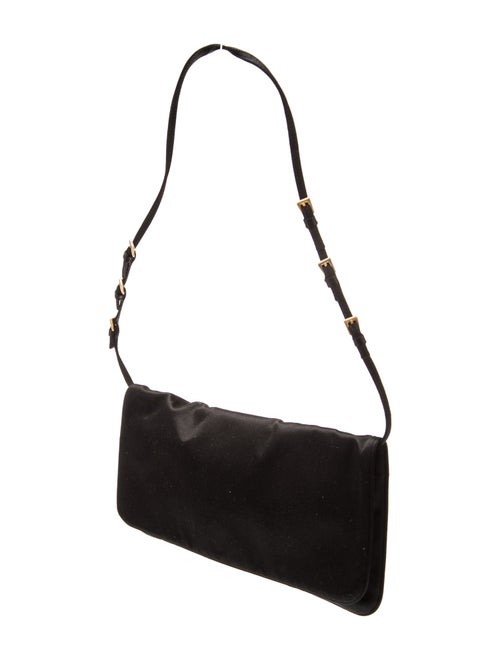 Prada Enameled Metal Triangle Shoulder Bag