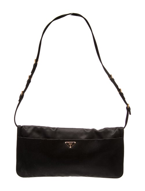 Prada Enameled Metal Triangle Shoulder Bag