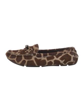 Prada Ponyhair Animal Print Loafers