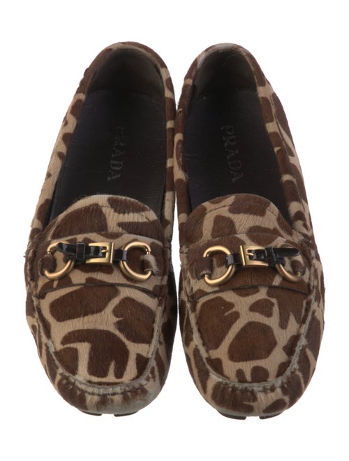 Prada Ponyhair Animal Print Loafers