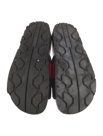 Prada Velvet Printed Slides