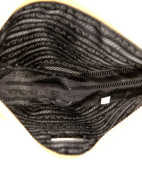 Prada Enameled Metal Triangle Belt Bag