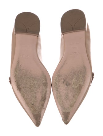 Prada Signature Logo Saffiano Leather Flats