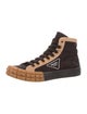 Prada Canvas Colorblock Pattern Sneakers