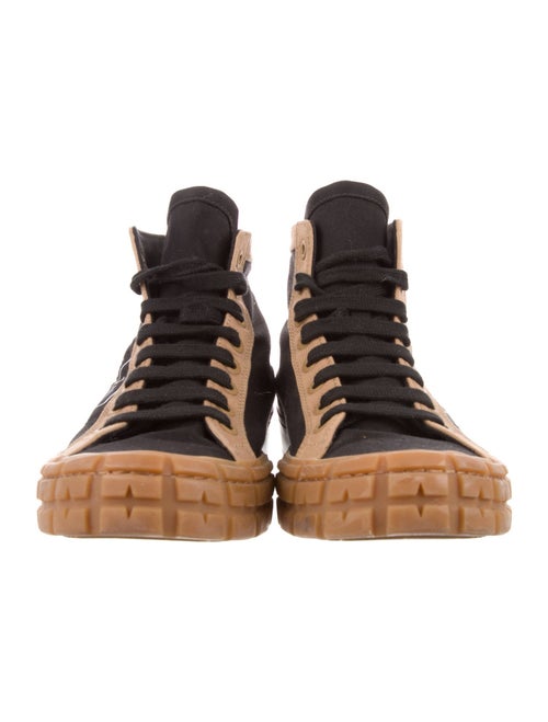 Prada Canvas Colorblock Pattern Sneakers