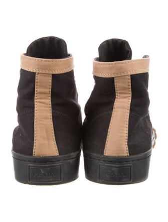Prada Canvas Colorblock Pattern Sneakers