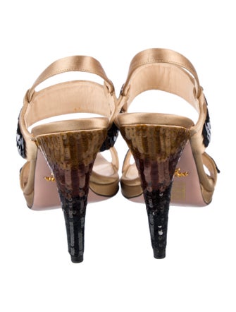 Prada Satin Slingback Sandals