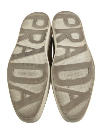 Prada Leather Lasercut Accents Sneakers