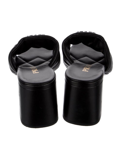 Prada Quilted Pattern Leather Slides