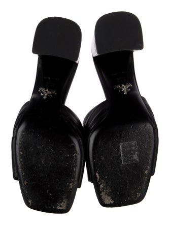 Prada Quilted Pattern Leather Slides