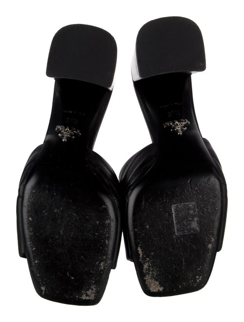 Prada Quilted Pattern Leather Slides