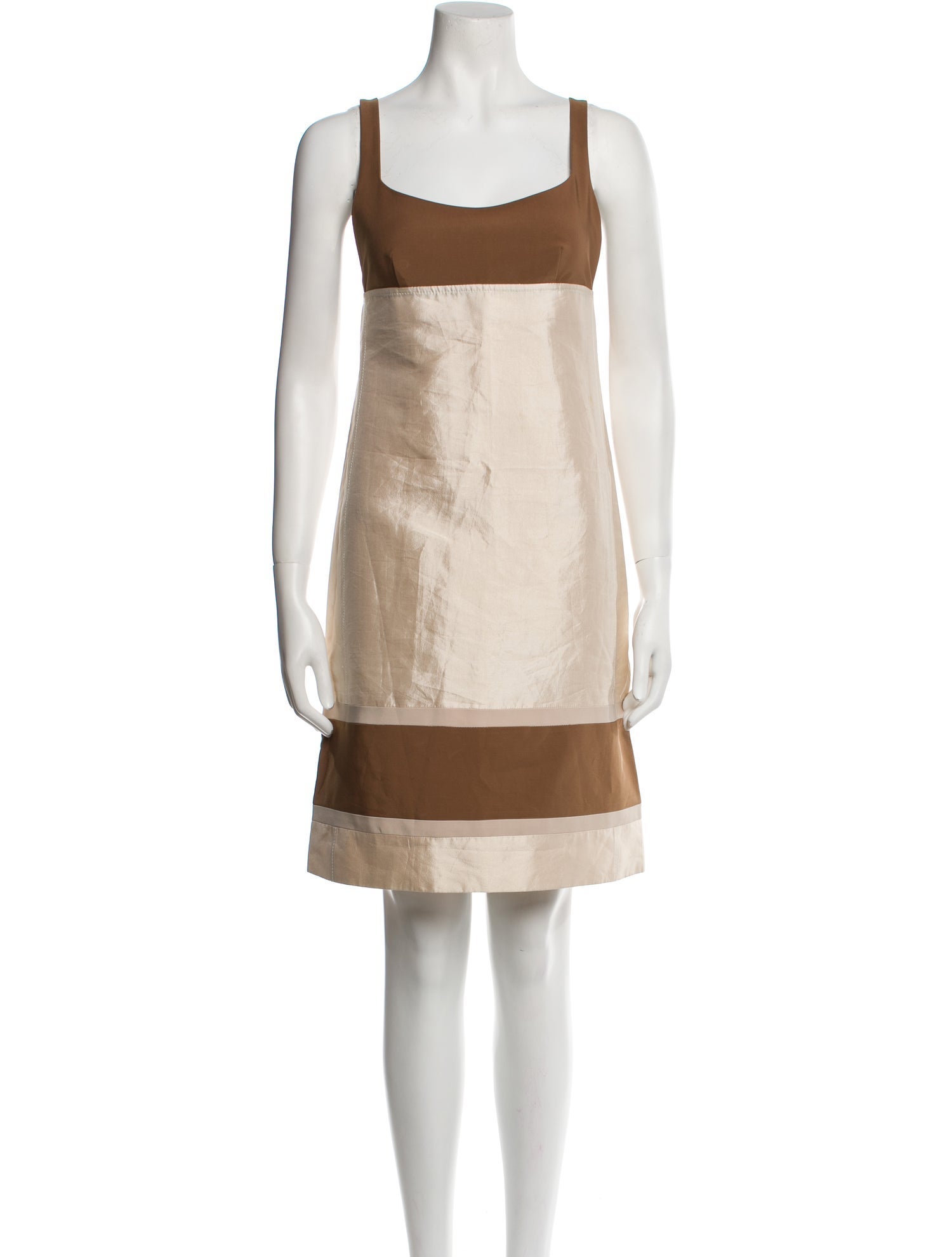 Prada Colorblock Pattern Mini Dress