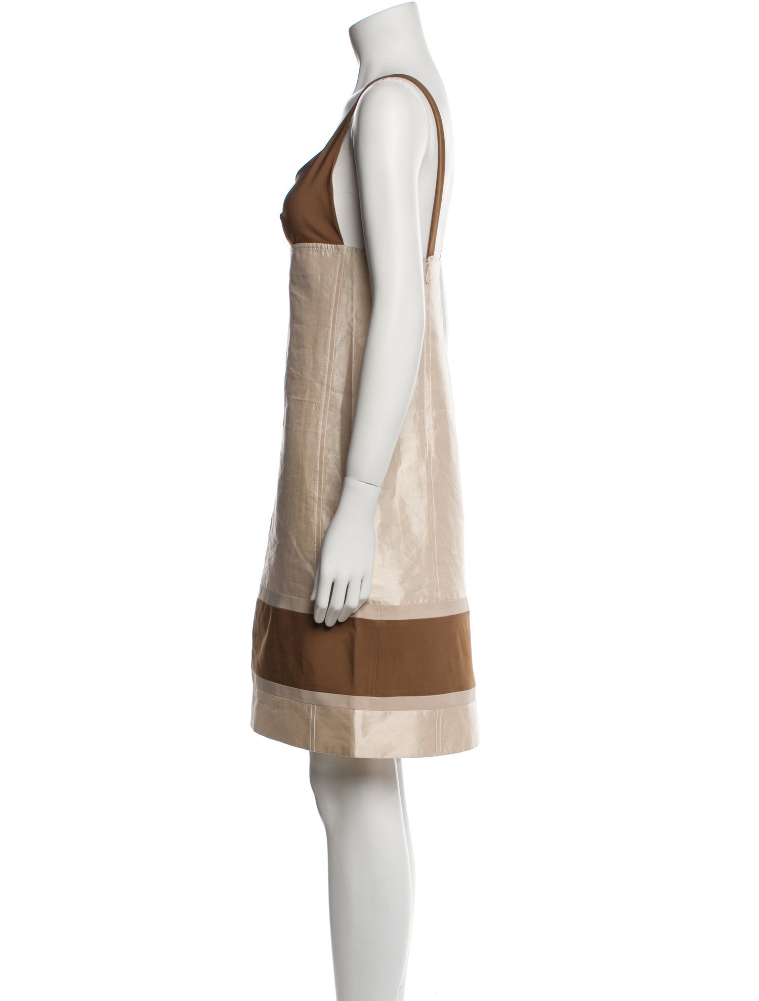 Prada Colorblock Pattern Mini Dress