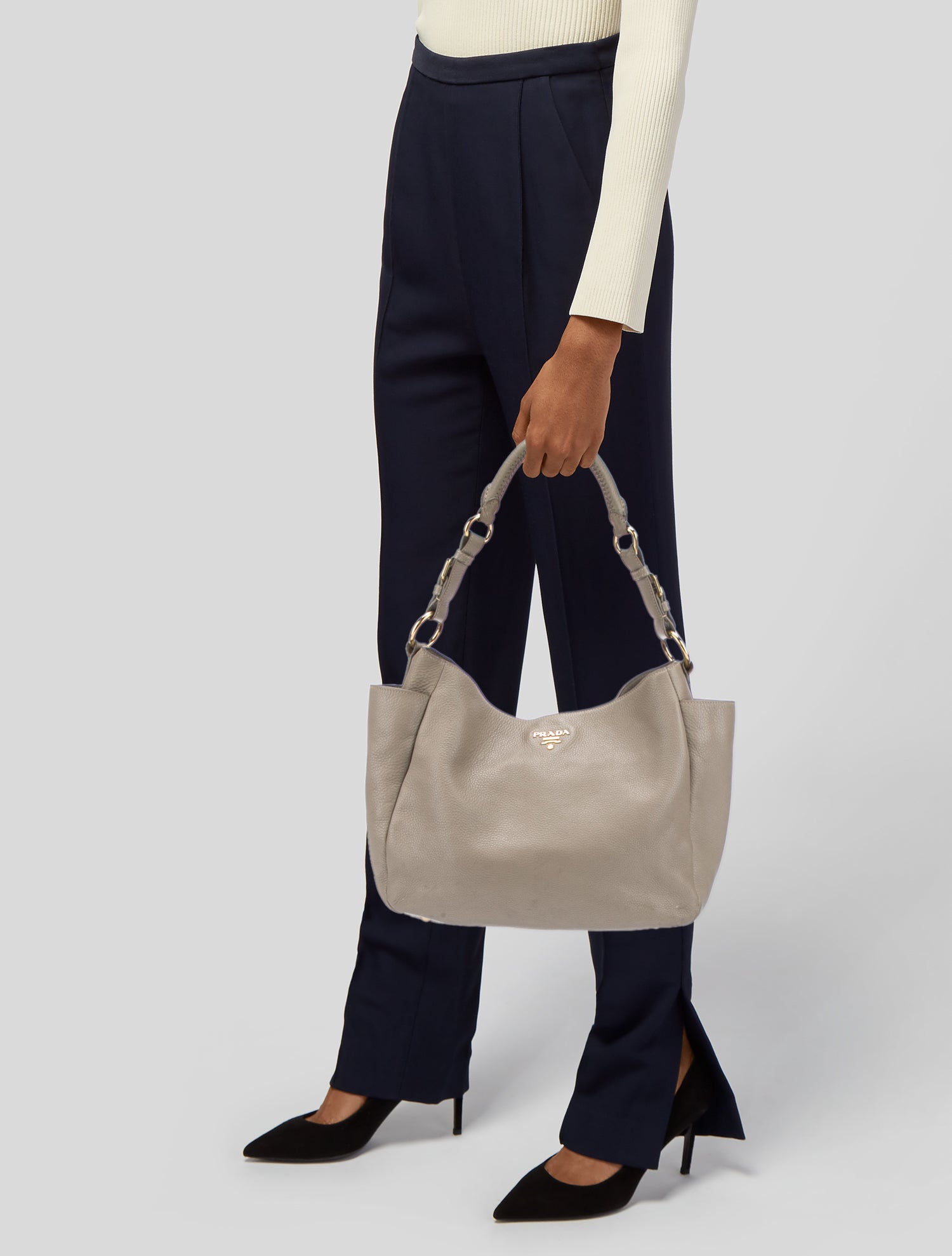 Prada Vitello Daino Leather Shoulder Bag